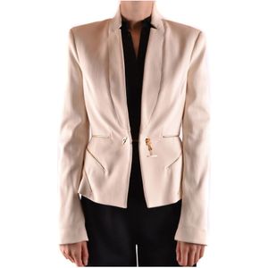 Elisabetta Franchi, Dames, Jassen, Wit, Maat: L Viscose,