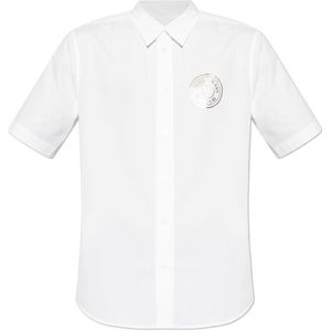 Versace Jeans Couture, Heren, Overhemden, Wit, Maat: S Katoen,