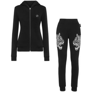 Plein Sport, Dames, Jumpsuits & Playsuits, Zwart, Maat: XS Katoen,