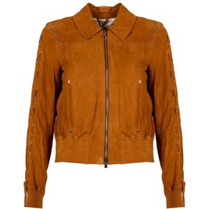 Patrizia Pepe, Dames, Sweatshirts & Hoodies, Bruin, Maat: S Suède,