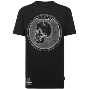 Philipp Plein, Heren, Tops, Zwart, Maat: 2XL Katoen,