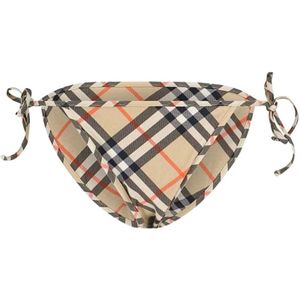 Burberry - Bikini Broekjes - Bruin - Stretch Nylon - Ruitjesprint