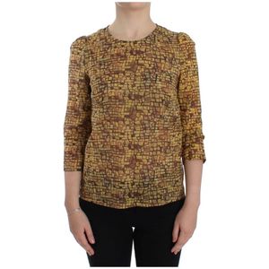 Dolce & Gabbana - Blouse - Veelkleurig - 3/4-mouw - Zijde