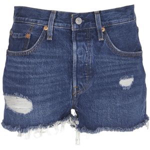Levi's, Dames, Korte broeken, Blauw, Maat: W26 Katoen,