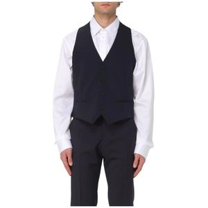 Emporio Armani, Heren, Pakken, Blauw, Maat: 2XL Wol,