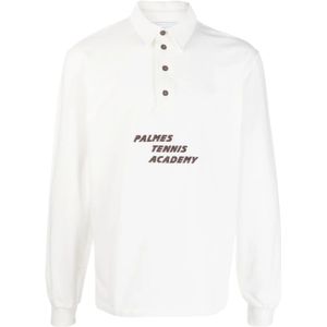 Palmes, Heren, Tops, Wit, Maat: M Katoen,