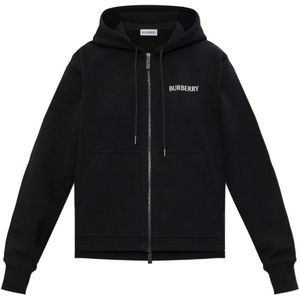 Burberry, Dames, Sweatshirts & Hoodies, Zwart, Maat: M