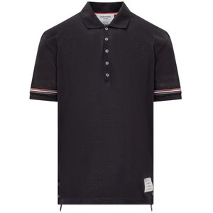 Thom Browne, Heren, Tops, Blauw, Maat: M Katoen,