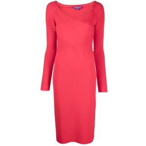 Ralph Lauren, Dames, Jurken, Rood, Maat: M Poliester,