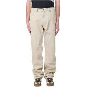 Msgm, Heren, Jeans, Beige, Maat: XL