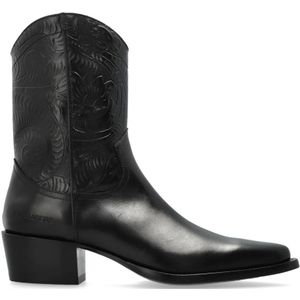 Dsquared2 Leren cowboy laarzen , Black , Heren , Maat: 40 EU