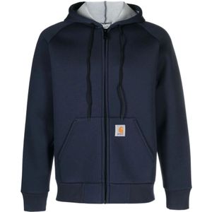 Carhartt Wip, Heren, Sweatshirts & Hoodies, Blauw, Maat: S Katoen,