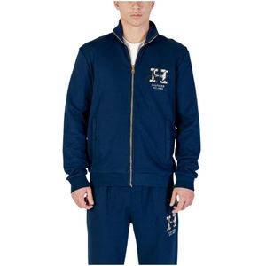 Tommy Hilfiger, Heren, Sweatshirts & Hoodies, Blauw, Maat: S Katoen,