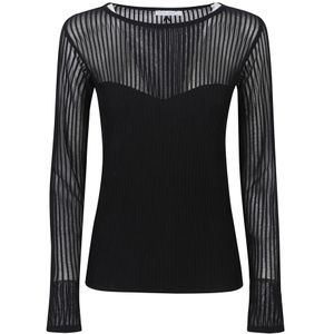 Patrizia Pepe, Dames, Tops, Zwart, Maat: L