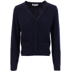 Victoria Beckham, Dames, Truien, Blauw, Maat: M Wol,