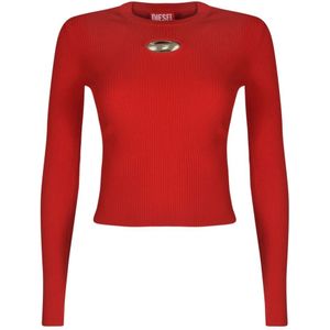 Diesel, Dames, Truien, Rood, Maat: XS Viscose,