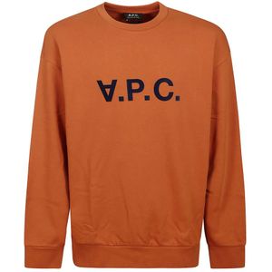 A.p.c., Heren, Sweatshirts & Hoodies, Oranje, Maat: XL Katoen,
