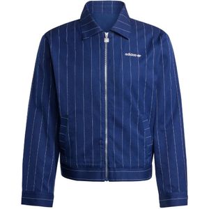 Adidas - Pinsatripe Harrington Jacket - Marineblauw - 60% Katoen 40% Polyester