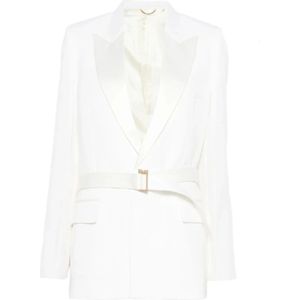 Victoria Beckham, Dames, Jassen, Wit, Maat: XS Leer,