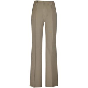 Ami Paris, Dames, Broeken, Beige, Maat: L Wol,
