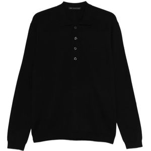 Low Brand, Heren, Truien, Zwart, Maat: M Wol,