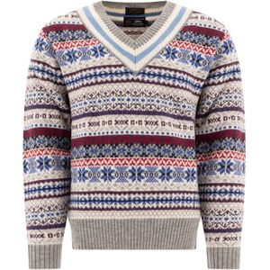 Beams Plus, Heren, Truien, Veelkleurig, Maat: XL Wol,