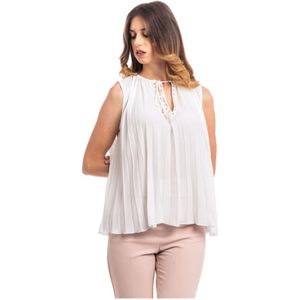Liu Jo, Dames, Blouses & Shirts, Wit, Maat: XS Poliester,