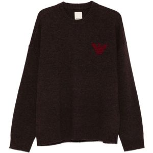 Emporio Armani, Heren, Truien, Bruin, Maat: M Wol,