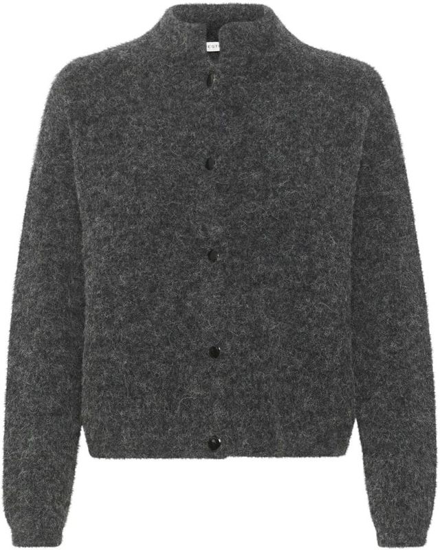 Gestuz - Alpha GZ - Cardigan - Charcoal Melange - Alpaca/Wol/Polyester/Elastaan