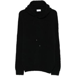 Scaglione, Heren, Sweatshirts & Hoodies, Zwart, Maat: XL Wol,