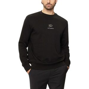 Karl Lagerfeld, Heren, Sweatshirts & Hoodies, Zwart, Maat: L Katoen,