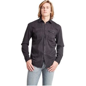 Dondup, Heren, Overhemden, Zwart, Maat: L Katoen,