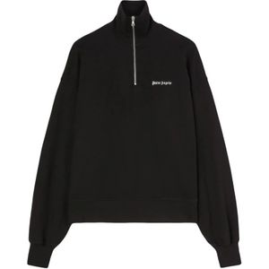 Palm Angels, Heren, Truien, Zwart, Maat: M Katoen,