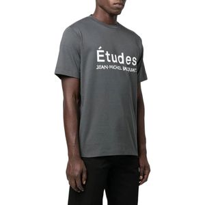 Études, Heren, Tops, Grijs, Maat: M Katoen,