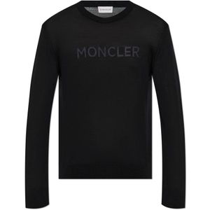 Moncler Trui met logo , Black , Heren , Maat: 2XL