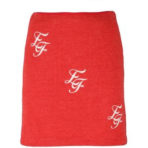 Elisabetta Franchi, Dames, Rokken, Rood, Maat: S Wol,