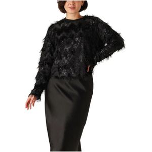 Aimée the Label, Dames, Truien, Zwart, Maat: M
