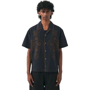 Antik Batik, Heren, Overhemden, Zwart, Maat: S Katoen,