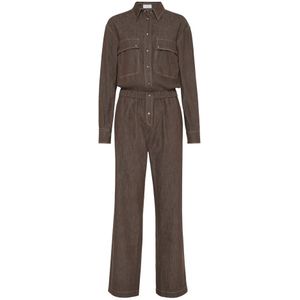 Brunello Cucinelli, Dames, Jumpsuits & Playsuits, Bruin, Maat: L
