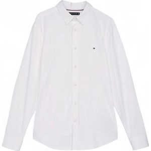 Tommy Hilfiger - Slim Fit Interlock Shirt - Wit - Overhemden