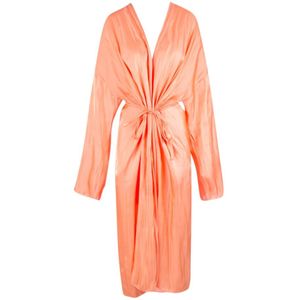 Jucca, Dames, Jurken, Oranje, Maat: XS Satijn,