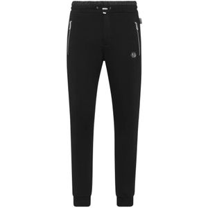 Philipp Plein, Heren, Broeken, Zwart, Maat: L Katoen,