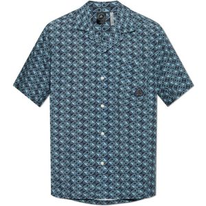 Moose Knuckles, Heren, Overhemden, Blauw, Maat: S Viscose,