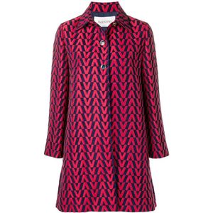 Valentino, Dames, Mantels, Rood, Maat: XS Brokaat,