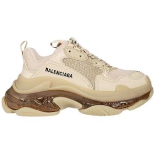 Balenciaga Clear Sole Triple S Sneakers , Beige , Dames , Maat: 34 EU