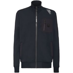 Plein Sport, Heren, Sweatshirts & Hoodies, Zwart, Maat: XS Poliester,