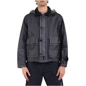 C.p. Company, Heren, Jassen, Grijs, Maat: L Polyamide,