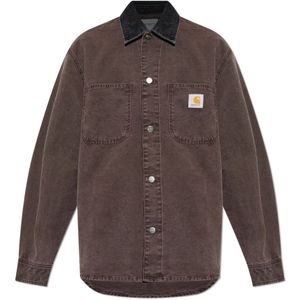 Carhartt Wip, Heren, Overhemden, Bruin, Maat: M Denim,