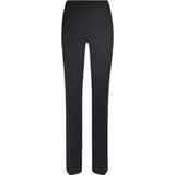 Pinko Elegante Zwarte Broek met Hoge Taille en Uitlopende Pijpen , Black , Dames , Maat: XL