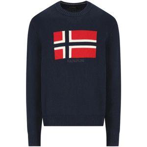 Napapijri, Heren, Truien, Blauw, Maat: L